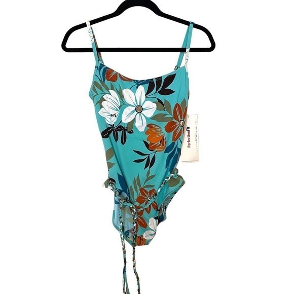 ROXANNE Collection Perfection Fit One Piece Belted Swimsuit- 34B - Picture 3 of 12